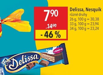 Globus Delissa, Nesquik různé druhy nabídka