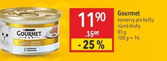 Globus Gourmet konzervy pro kočky různé druhy nabídka