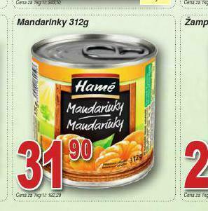 Lidl Hamé mandarinky nabídka