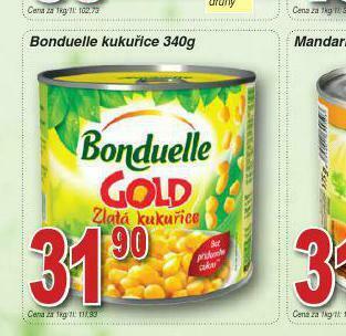 Lidl Bonduelle kukuřice nabídka
