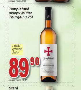 Templářské sklepy müller thurgau