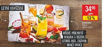 Globus Limonáda nabídka