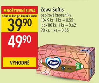 Globus Zewa Softis papírové kapesníky nabídka