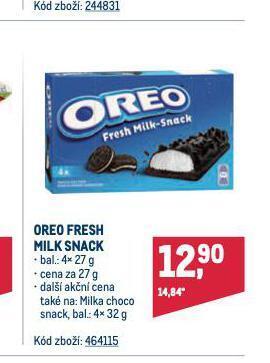 Makro Oreo fresh milk-snack nabídka