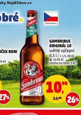 Penny Market Pivo gambrinus nabídka