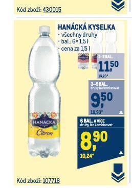 Makro Hanácká kyselka nabídka