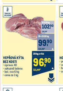 Makro Vepřová kýta bez kosti nabídka