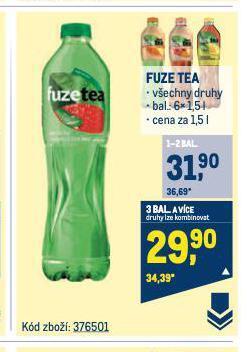 Makro Fuze tea nabídka