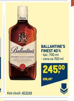 Makro Ballantine's whisky nabídka
