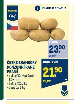 Makro České brambory nabídka