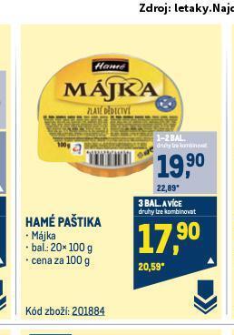 Makro Hamé paštika nabídka