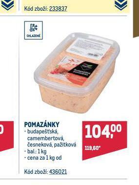 Makro Pomazánky nabídka