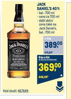 Makro Jack daniel's nabídka