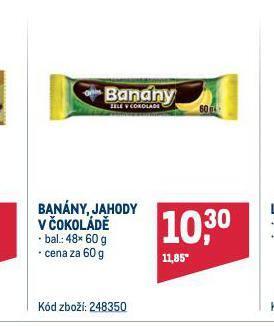 Makro Banány v čokoládě nabídka