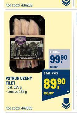 Makro Pstruh uzený nabídka