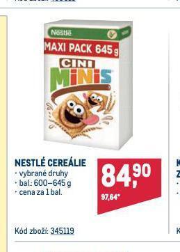Makro Nestlé cereálie nabídka