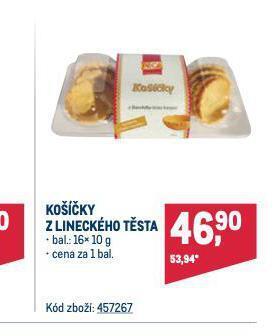 Makro Košíčky z lineckého těsta nabídka