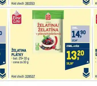 Makro Želatina plátky nabídka