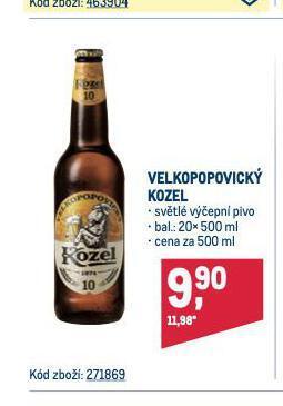 Makro Pivo velkopopovický kozel nabídka