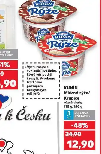 Kaufland Kunín mléčná krupice nabídka