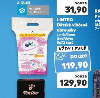 Kaufland Linteo dětské vlhčené ubrousky nabídka