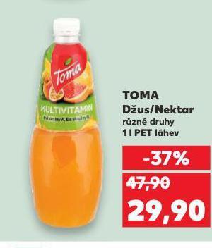 Kaufland Toma džus, nektar nabídka