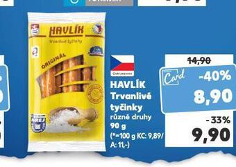 Kaufland Havlík trvanlivé tyčinky nabídka