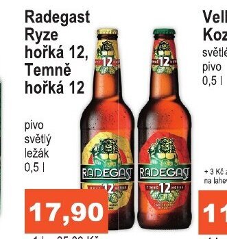 COOP DISKONT Radegast Ryze hořká 12, Temně hořká 12 nabídka