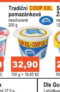COOP DISKONT Tradiční COOP XXL Sýr COOP XXL Jogurt COOP XXL pomazánkové Žervé Bílý/Jahodový neochucený 120 g nabídka