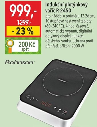 Globus Indukční plotýnkový vařič R-2450 nabídka