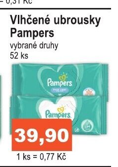 COOP DISKONT Vlhčené ubrousky Pampers nabídka