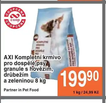 AXI Kompletní krmivo pro dospělé psy granule s hovězím, drůbežím