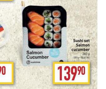 Billa Sushi set salmon cucumber nabídka