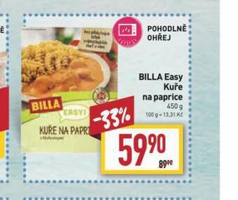 Billa Billa easy kuře na paprice nabídka