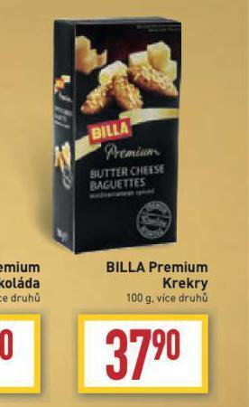 Billa Billa premium krekry nabídka