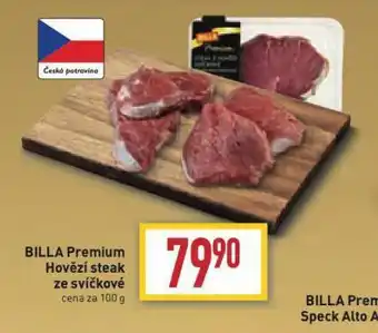 Billa Billa premkium hovězí steak ze svíčkové nabídka