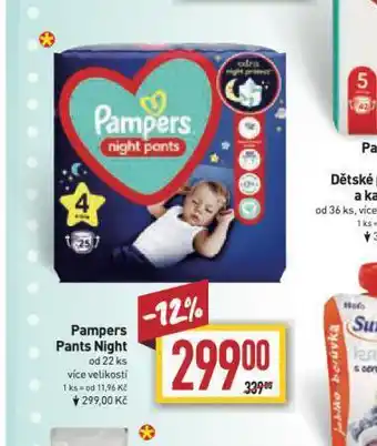 Billa Pampers pant night nabídka