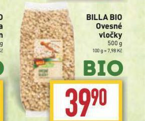 Billa Billa bio ovesné vločky nabídka
