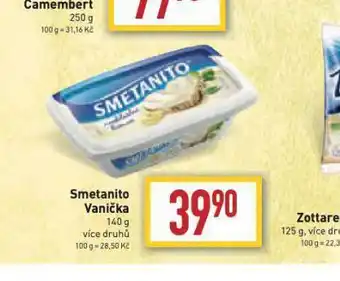 Billa Smetanito vanička nabídka