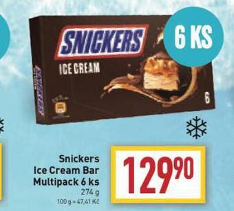 Billa Snickers ice cream bar multipack nabídka