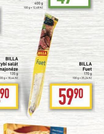 Billa Billa fuet nabídka