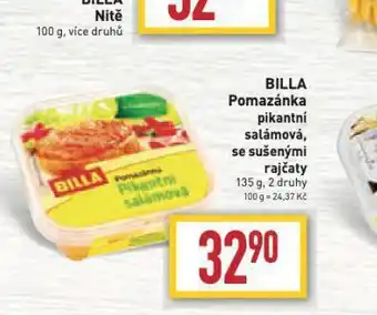Billa Billa pomazánka se sušenými rajčaty nabídka