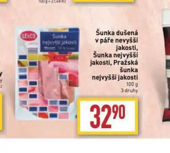 Billa Šunka dušená v páře nejvyšší jakosti nabídka