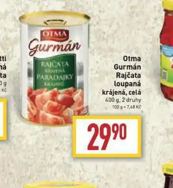 Billa Otma gurmán rajčata loupaná nabídka