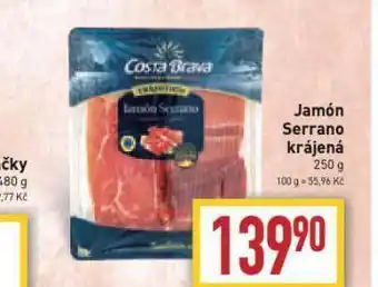 Billa Jamón serrano ktŕájená nabídka