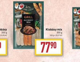 Billa Klobásy mix nabídka