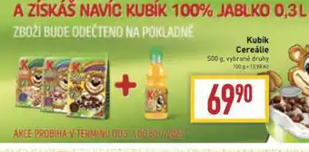 Billa Kubík cereálie nabídka
