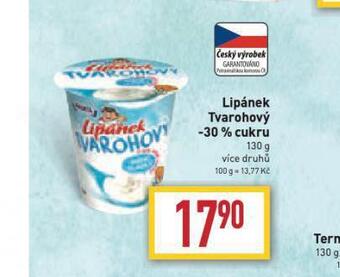 Billa Lipánek tvarohový -30% cukru nabídka
