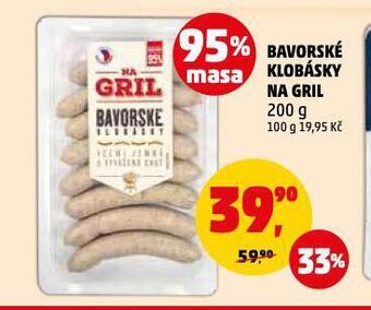 Penny Market Bavorské klobásky na gril nabídka