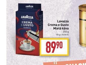 Billa Lavazza crema e gusto mletá káva nabídka